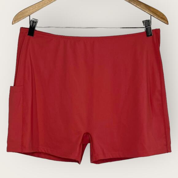 Halara Backless 2-Piece Midi Dress | XL | Kapok Red Flowy High Low Hem - Picture 6 of 9